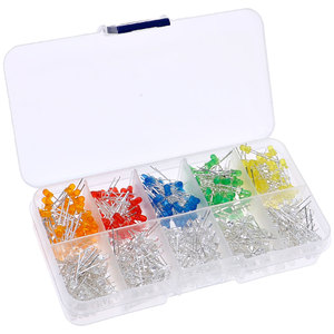 500 Miếng Đèn <span class=keywords><strong>LED</strong></span> Độ Sáng Cao 3mm, Cắm Trực Tiếp 3V, Màu Vàng Đỏ Xanh Dương Xanh Lá Cam, Bộ Mô-đun Điện Tử Hỗn Hợp - Product Image 3