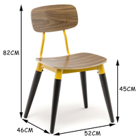Ensemble de chaises de salle à manger en métal robuste pour usage industriel, mobilier commercial pour restaurants, bistrots, cafés, hôtels, bars