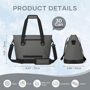 Zaino Termico Portatile Moderno Impermeabile con Logo Personalizzato, Borsa Frigo Isolante con Tracolla per Spiaggia, Birra, Pranzo - Product Image 4