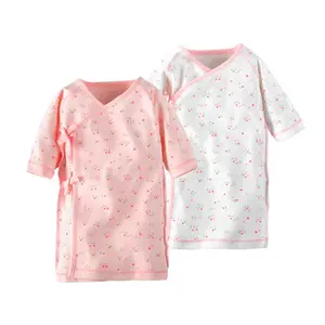 Robe kimono en coton biologique, vente en gros, usine personnalisée, vêtements pour bébé