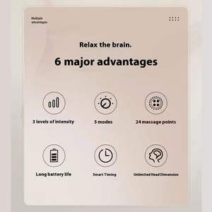 2025 entrega rápida Stock negro 20 garra pulpo masajeador de cabeza eléctrico versión de Motor grande instrumento de descompresión de acupuntura para dormir - Product Image 3
