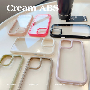 เคสซิลิโคน<span class=keywords><strong>ก</strong></span>ัน<span class=keywords><strong>ก</strong></span>ระแท<span class=keywords><strong>ก</strong></span> TPU สีครีมสำหรับ iPhone 17เคสโทรศัพท์มือถือพร้อมปุ่มโลหะ - Product Image 3