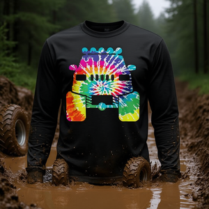 Camiseta de manga larga Tie Dye 4 Wheel Drive Monster Truck Extreme Mudding - Product Image 3