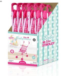 Juego de Imitación de Alta Calidad para Niños, Cochecito de <span class=keywords><strong>Juguete</strong></span> de Plástico Rosa para Muñecas, Regalo para Niñas - Product Image 6