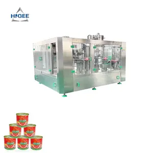 Food tin can hot sauce bottle filler seamer strawberry sauce soja cheese sauce bottling machine