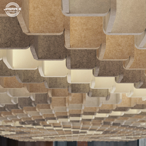 Plaques de <span class=keywords><strong>plafond</strong></span> acoustiques modernes et insonorisées en fibre de polyester, personnalisées 2026, 2x4 pour suspension - Product Image 3