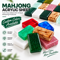Plaque acrylique GORLDE pour Mahjong, couleur personnalisée, panneau en PMMA Plexiglas pour découpe laser, tuiles de Mahjong, artisanat et accessoires de jeu
