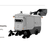 Balayeuse électrique autonome VR20 sans conducteur, robot de balayage autonome, machine de nettoyage de sols industriels, bac à poussière de 150 L, 48 V