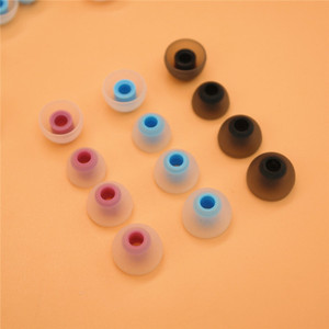 Embouts auriculaires en silicone de 3.8mm, bicolores, protection intra-auriculaire, pour écouteurs MP3, écouteurs de téléphone portable, trois couleurs disponibles - Product Image 1
