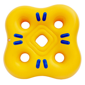 <b>Inflatable</b> Water Tube 8 Shape Yellow PVC <b>Float</b> For Swimming Pool Resort Use - Product Image 4