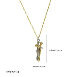 Collana dell'Amore Eterno Bicolore, Gioiello Regalo Caldo e Alla Moda per Coppie, Vendita All'Ingrosso per Uomo e Donna - Product Image 2