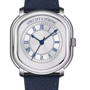 Nuevo Reloj de Cuarzo Vintage de 35 mm para Hombre, Color Gris, Correa de Cuero Genuino, Cristal de Zafiro, Resistente al Agua 50 m - Product Image 2