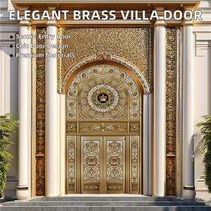 Phong cách mới churc hgate Cooper cong bên ngoài cửa bên ngoài bảo vệ chống ăn mòn biệt thự nhập chính thiết kế cửa - Product Image 4