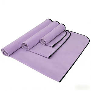 Tapis en microfibre antidérapant, ultra absorbant, séchage rapide, taille personnalisée, logo pour Pilates, yoga chaud - Product Image 1