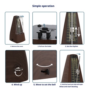 <span class=keywords><strong>Metronomo</strong></span> Meccanico Professionale in Legno, Regolabile e Preciso, Accessorio Universale per Strumenti Musicali e Pianoforte, Personalizzabile - Product Image 3