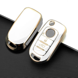GZ DOMI 2026 Nuova Cover Protettiva per Chiave <span class=keywords><strong>Auto</strong></span> in TPU con Bordo Dorato, Protezione Completa per <span class=keywords><strong>Fiat</strong></span> 500X/<span class=keywords><strong>Tipo</strong></span> Egea, <span class=keywords><strong>Accessori</strong></span> <span class=keywords><strong>Auto</strong></span> - Product Image 2