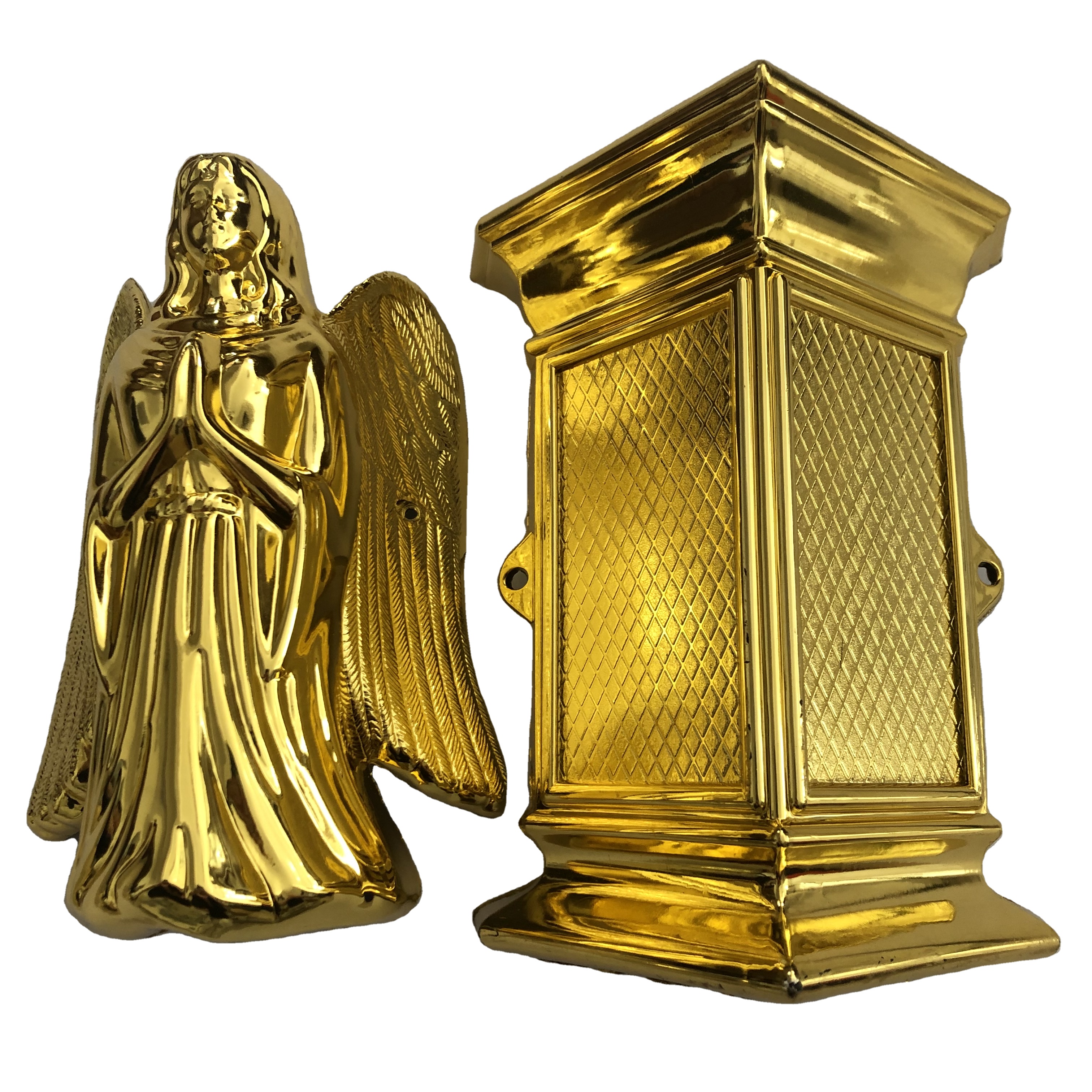 Y-образный 1 # угловой погребальный ангел с поворотным стержнем, пластиковая шкатулка, гроб, угловые декоративные стойки