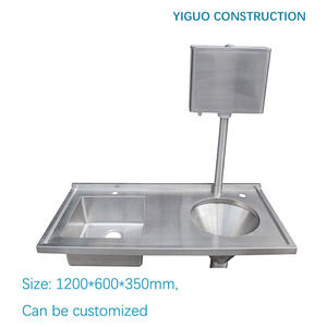 <span class=keywords><strong>Fregadero</strong></span> de <span class=keywords><strong>Acero</strong></span> <span class=keywords><strong>Inoxidable</strong></span> SUS304 Personalizado para Hospitales, Unidad de Desechos <span class=keywords><strong>con</strong></span> Tolva y Cisterna de Agua - Product Image 3