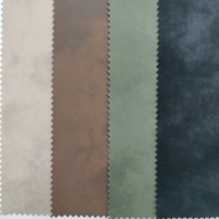 Fabricant chinois de tissu en cuir synthétique PU fin, avec support tricoté, anti-moisissure, résistant à l'abrasion, 110 GSM, pour manteaux et vestes