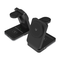 Support de chargeur sans fil magnétique pliable 3-en-1 portable 15W à charge rapide, prix usine, vente chaude