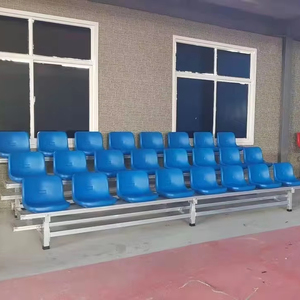 Factory 3 Row Aluminum Bleacher Grandstand <b>Plastic</b> Chair <b>Bench</b> Seat Bleacher - Product Image 1