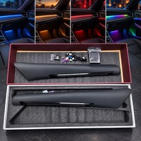 Lampu Dekorasi LED Dua Pintu Belakang untuk BMW Seri 5 I5 G60 Kristal Sinkronisasi Pencahayaan Ambient Mobil Original