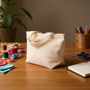 Borsa in tela Ilan 39x35x8 cm per donna, portaoggetti per artigianato - Product Image 3