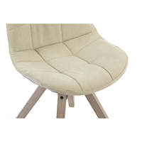 Chaise en polyester et coton beige naturel, haute 85, large 47, profondeur 55