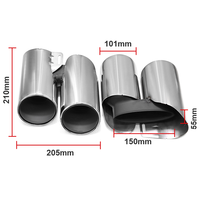 Tuyaux d'échappement pour Panamera 971 2017+ en acier inoxydable 304, embouts d'échappement quadruples ronds, embouts de silencieux SYPES