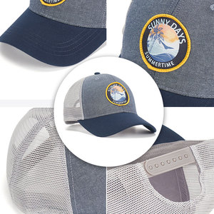 Wholesale Custom High Quality Cotton Mesh Unisex Baseball <b>Cap</b> Patch Logo Outdoor Sports <b>Cap</b> for <b>Summer</b> Spring - Product Image 4