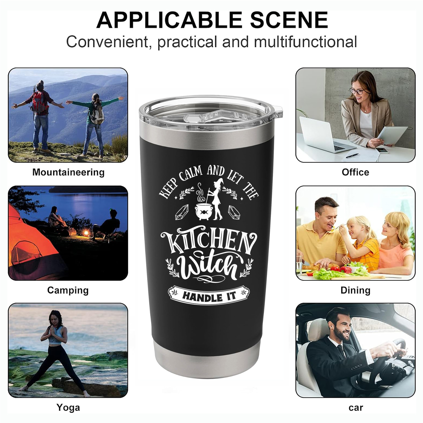 Keep Calm Kitchen Witch Handles It! 20oz Stainless Steel Double Wall Vacuum  Insulated Travel Mug Coffee Cup Lid Straw Camping| Alibaba.com