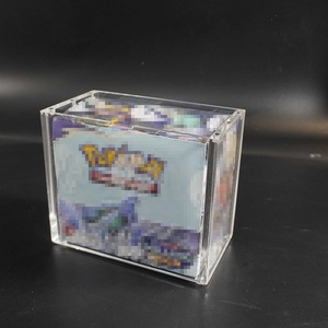 Wholesale Uv protection Acrylic Pokemoned Booster <b>Box</b> Display case <b>with</b> Magnetic <b>Lid</b> - Product Image 1