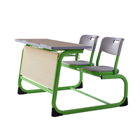 Bureau d'étudiant simple et moderne, écologique, stable, avec plateau en bois et structure métallique, garantie 3 ans