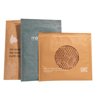 Enveloppes matelassées en papier kraft biodégradable 100% recyclé, taille personnalisée XCGS, sac d'expédition en nid d'abeille naturel