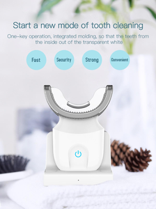 Cepillo de Dientes Eléctrico Sónico Inteligente Automático Tipo U con 4 Modos, Dispositivo de Blanqueamiento Dental con Carga USB y Luz Azul - Product Image 4