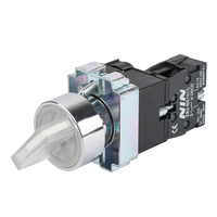 Interrupteur à bascule électronique auto-réinitialisable NIN 22 mm, bouton-poussoir momentané vert, 1NO 1NC 10A IP65 380V, alliage de zinc ignifuge