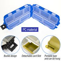 Portable Mini mallette de rangement en plastique matériel de pêche leurre boîte pour lac ruisseau gabarit leurre cuillère appât crochet accessoires organisateur