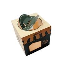 Boîte à gâteau personnalisée imprimée, fenêtre transparente en PET, estampage à chaud personnalisable, emballage alimentaire haut de gamme pour pâtisseries, gâteaux, cadeaux