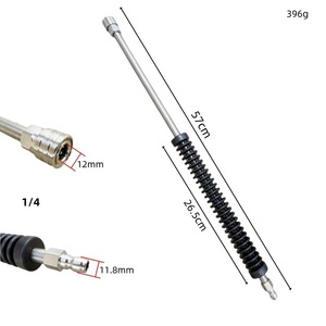 Pistolet de nettoyeur haute pression, rallonge, 1/4, acier inoxydable, lance de pulvérisation, plastique recouvert de métal, lance longue - Product Image 6