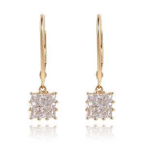 Bijoux en diamant sur mesure, coupe princesse, diamant certifié IGI, boucles d'oreilles en diamant de laboratoire, bijoux pour femmes, tendance, pendentif en or massif 18 carats ou 14 carats. - Product Image 2