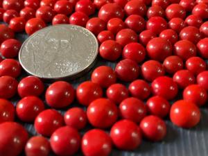 Piedras preciosas sueltas redondas Rosarita Rojas calibradas de 6mm, piedras naturales para hacer joyas, anillos, pendientes, colgantes y diseños personalizados - Product Image 2