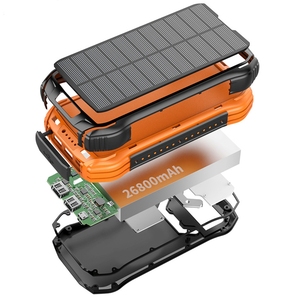 แบตสำรองพลังงานแสงอาทิตย์2ช่อง USB 26800mAh Ip66กลางแจ้งกันน้ำกันตกธนาคารพลังงาน - Product Image 4