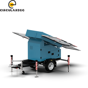 Sp1740 मोबाइल आउटडोर सौर ऊर्जा भंडारण ट्रेलर मोनोक्रिस्टलाइन सौर पैनल mppt नियंत्रक लिथियम आयन बैटरी पावर ग्रिड - Product Image 5