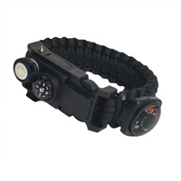 Bracelet de survie en paracorde - Équipement d'urgence tressé multifonctionnel pour l'extérieur, grande taille, en polyester, fabriqué au Zhejiang