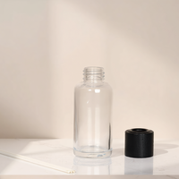Bouteilles diffuseurs en verre cylindriques minces personnalisées en usine, de 50 ml à 300 ml, pot d'aromathérapie, logo et couleur personnalisés disponibles