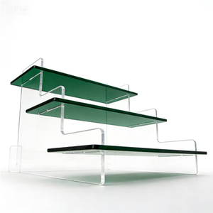 Espositore a gradini moderno minimalista in acrilico - Ripiano lucido da banco per esposizioni in negozio, cosmetici, profumi, oggetti da collezione - Product Image 5