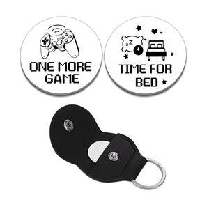 Pendentif « Câlin de Poche » pour relations à <span class=keywords><strong>distance</strong></span>, souvenir en acier inoxydable double face, <span class=keywords><strong>cadeau</strong></span> inspirant avec porte-clés en cuir PU - Product Image 4