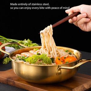 Marmite peu profonde en acier inoxydable de style coréen <span class=keywords><strong>pour</strong></span> soupes de fruits de mer, ramen, petits hot pots, nouilles instantanées et homards - Product Image 6