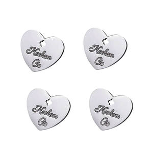 D022 Amazing Hot Stainless Steel <strong>Charm</strong> Heart <strong>Word</strong> Letter <strong>Charm</strong> love You More Necklace Pendant Jewelry Findings - Product Image 3