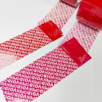 Ruban auto-adhésif PET recyclable rouge inviolable vide enveloppe ouverte boîte Carton étanchéité emballage expédition sécurité